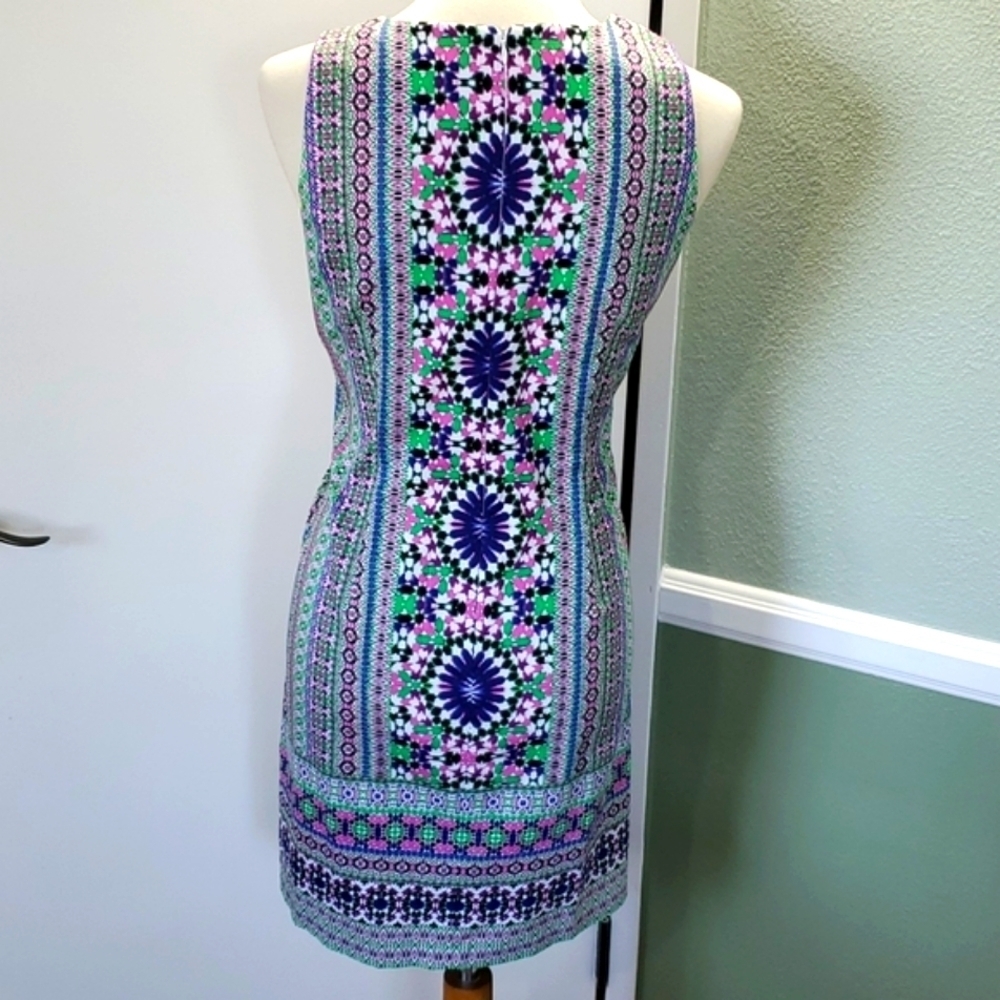 London Times Mod Sleeveless Sheath Shift Dress - Picture 5 of 11